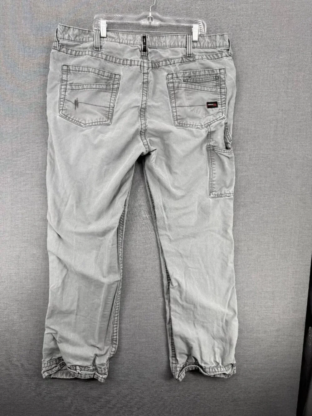 Ariat FR M4 Low Rise Boot Cut Jeans Gray Mens 42x34 Flame Resistant Work Pants